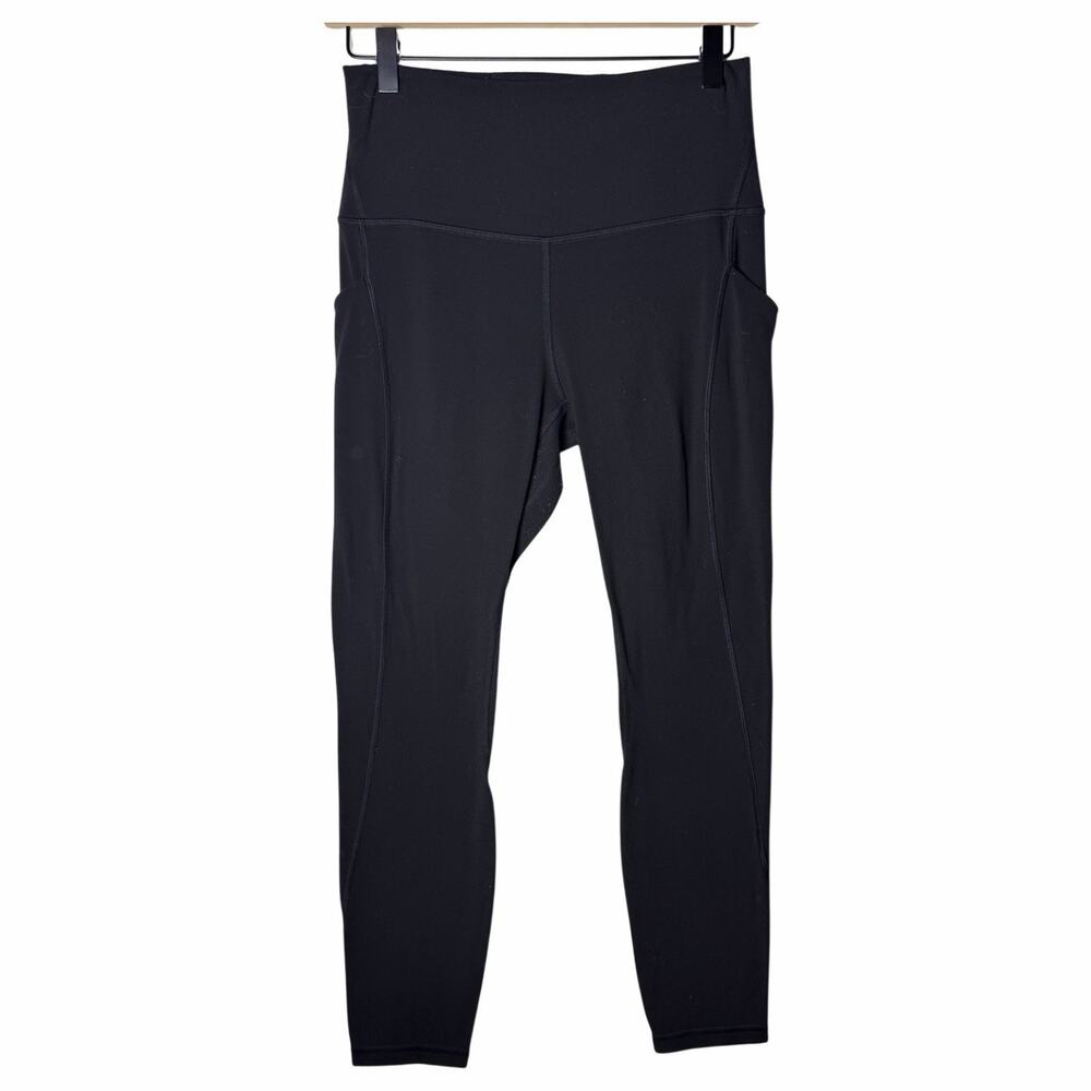 Lululemon Align High Rise Pants Black 25" Pockets Nulu Women's 8